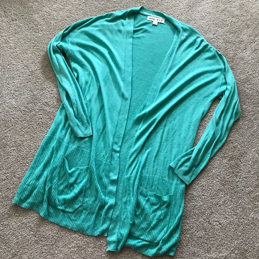Ava & Viv Plus Size Long Cardigan